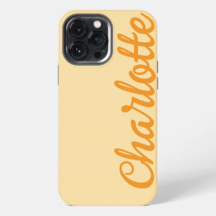 Personalised Name Stylish Modern Minimal Beige iPhone 13 Pro Max Case