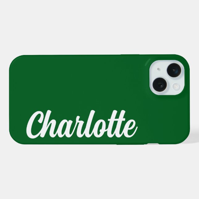 Personalised Name Stylish Modern Minimal Monogram iPhone Case (Back Horizontal)