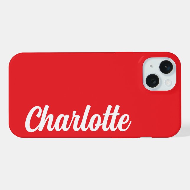 Personalised Name Stylish Modern Minimal Monogram iPhone Case (Back Horizontal)