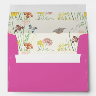 Personalised Name Stylish Modern Wedding Hot Pink Envelope