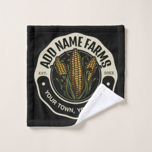 Personalised NAME Sweet Corn Garden Farm Farmer Bath Towel Set