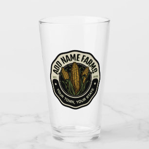 Personalised NAME Sweet Corn Garden Farm Farmer Glass