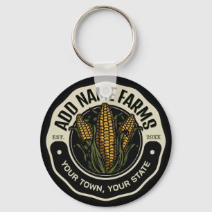 Personalised NAME Sweet Corn Garden Farm Farmer  Key Ring