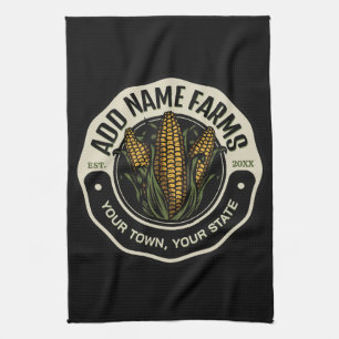 Personalised NAME Sweet Corn Garden Farm Farmer Tea Towel