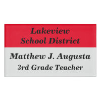 Personalised Name Tag with Magnetic Back