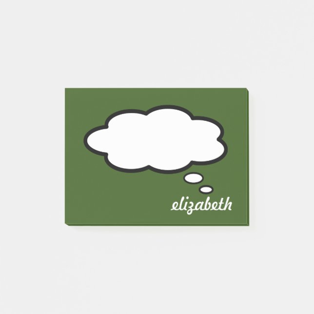  Personalised Name Talk Bubble Post-it Notes (Front)
