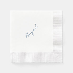 Personalised Name Teal Bridal Shower Coined Napkin