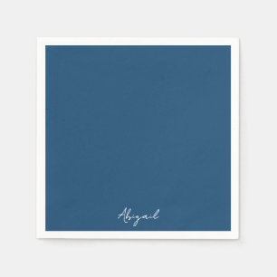 Personalised Name Teal Bridal Shower Napkin