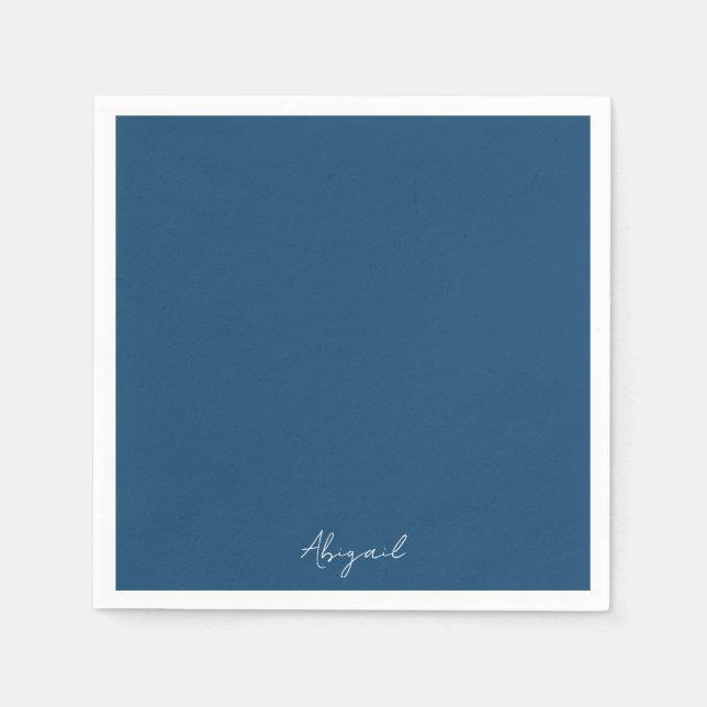 Personalised Name Teal Bridal Shower  Napkin (Front)