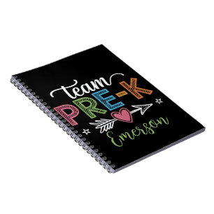 Personalised Name Team Pre-K PreSchool Teacher  Notebook