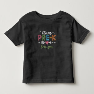 Personalised Name Team Pre-K PreSchool Teacher  Toddler T-Shirt