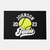 Personalised NAME Tennis Player Racket Ball Court