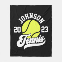 Personalised NAME Tennis Player Racket Ball Court
