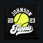 Personalised NAME Tennis Player Racket Ball Court Gift Box<br><div class="desc">Personalised ADD NAME Tennis Player Racket Ball Court design - Customise with your Name or Custom Text!</div>