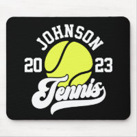 Personalised NAME Tennis Player Racket Ball Court