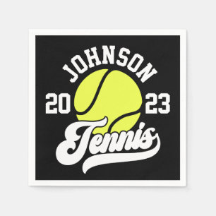Personalised NAME Tennis Player Racket Ball Court Napkin