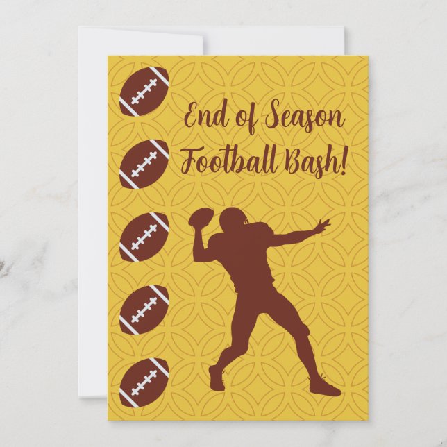 Personalised Name Text Event Sport Football Party Invitation (Front)
