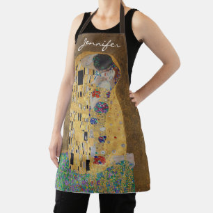 Personalised Name The Kiss (lovers) Gustav Klimt   Apron