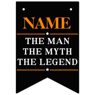 Personalised Name The Man The Myth The Legend Bunting