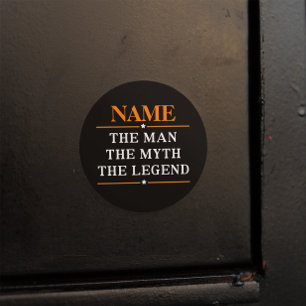 Personalised Name The Man The Myth The Legend Classic Round Sticker