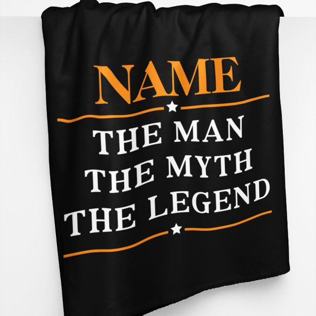 Personalised Name The Man The Myth The Legend Fleece Blanket (Creator Uploaded)
