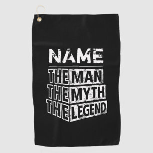 Personalised Name The Man The Myth The Legend Golf Towel