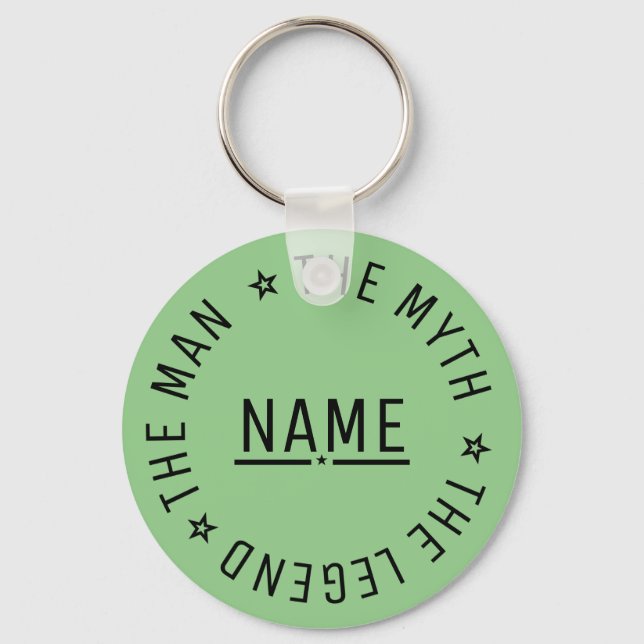 Personalised Name The Man The Myth The Legend Key Ring (Front)