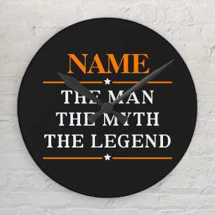 Personalised Name The Man The Myth The Legend Large Clock