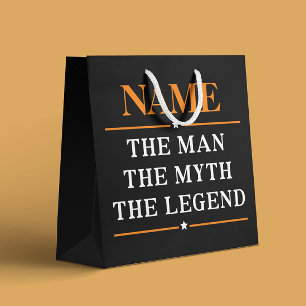 Personalised Name The Man The Myth The Legend Large Gift Bag