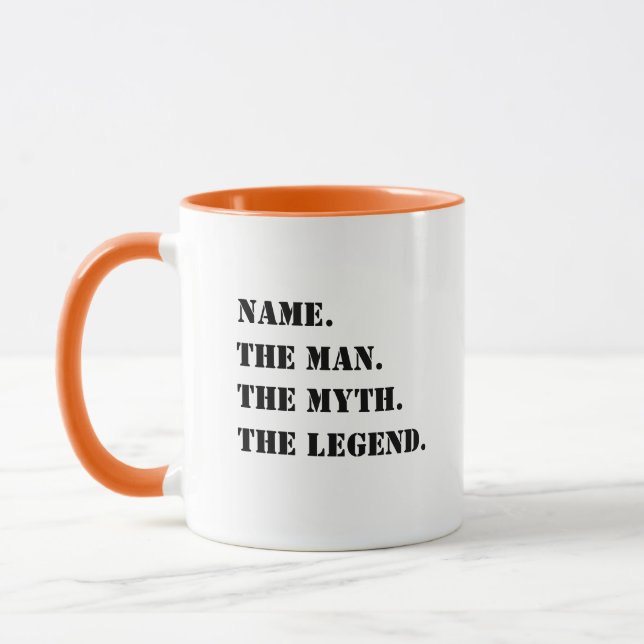 Personalised Name The Man The Myth The Legend  Mug (Left)