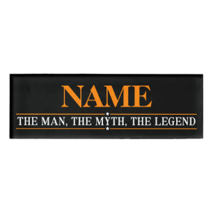 Personalised Name The Man The Myth The Legend Name Tag