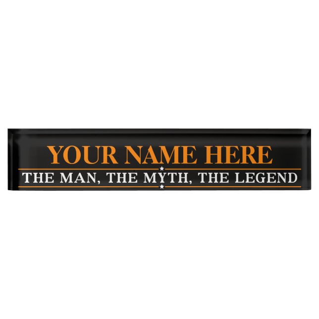 Personalised Name The Man The Myth The Legend Nameplate (Front)