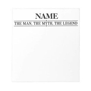 Personalised Name The Man The Myth The Legend Notepad