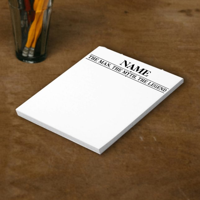Personalised Name The Man The Myth The Legend Notepad (Creator Uploaded)