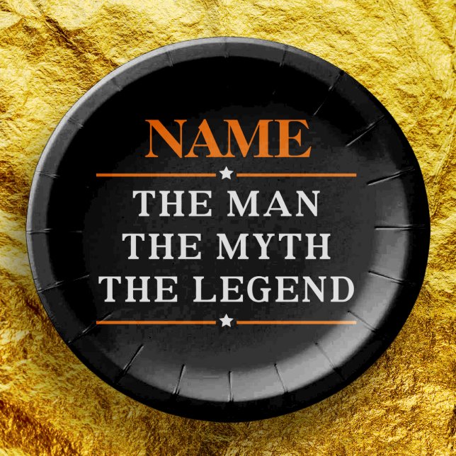 Personalised Name The Man The Myth The Legend Paper Plate (Creator Uploaded)