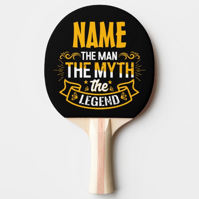 Personalised Name The Man The Myth The Legend Ping Pong Paddle (Front)