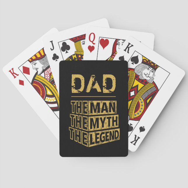 Personalised Name The Man The Myth The Legend Playing Cards (Back)