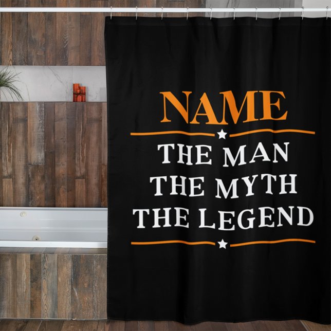 Personalised Name The Man The Myth The Legend Shower Curtain (Creator Uploaded)