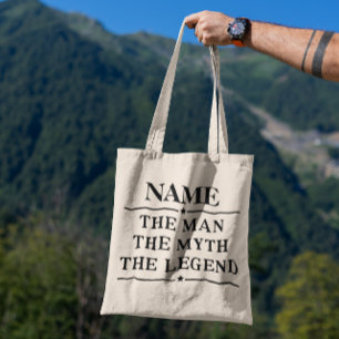 Personalised Name The Man The Myth The Legend Tote Bag