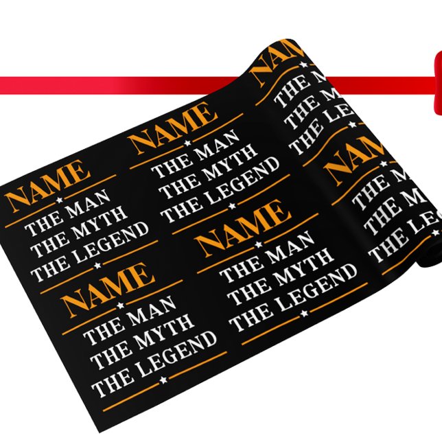 Personalised Name The Man The Myth The Legend Wrapping Paper (Creator Uploaded)