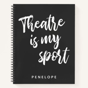 Personalised Name Theatre Lovers Quote Actors Notebook