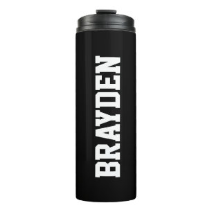 Personalised Name Thermal Tumbler   Black