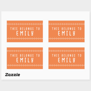 Personalised Name This Belongs to Stickers