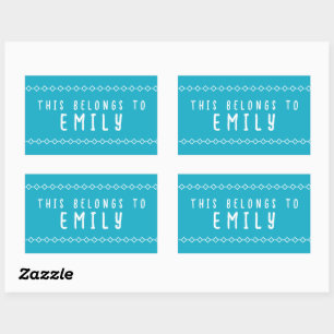 Personalised Name This Belongs to Stickers