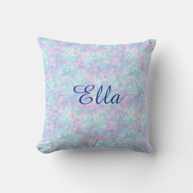 Personalised name Tie & Die  Cushion (Front)