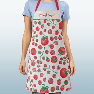 Personalised Name Tomato Pattern Apron