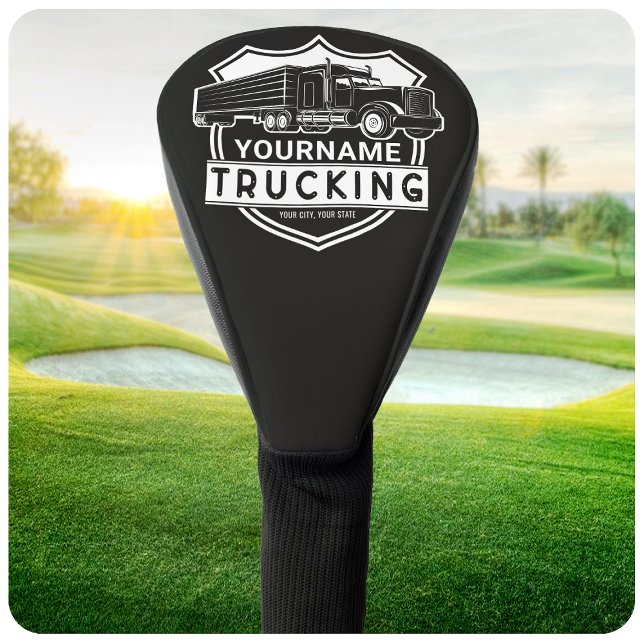 Personalised NAME Trucking Big Rig Semi Trucker   Golf Head Cover (Creator Uploaded)