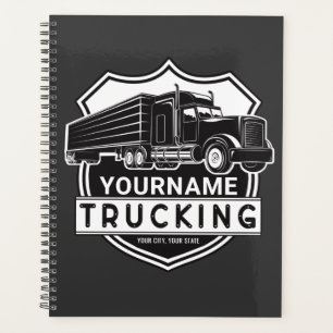 Personalised NAME Trucking Big Rig Semi Trucker Planner