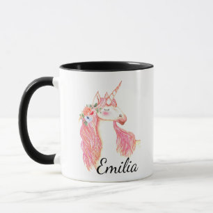 Personalised name unicorn mug