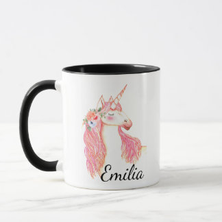 Personalised name unicorn mug